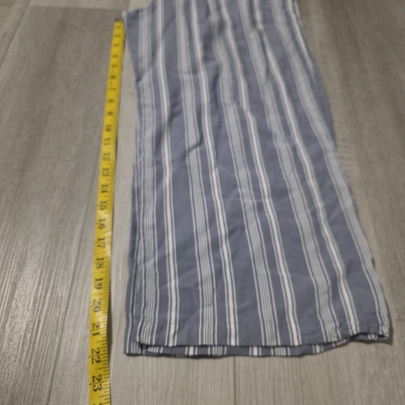 Abercrombie & Fitch Light Blue Striped Wide Leg Pants - Picture 10 of 11
